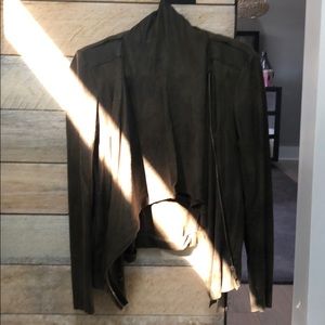 Zara faux (vegan) suede leather blazer jacket